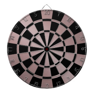 Chique Metallic Roze Goud Roze en Zwart Dartbord