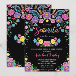 Chique Mexicaanse Floral Señorita Baby shower Meis Kaart