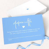 Chique Mid Blue Baby Jongen Douche Luier Raffle Notitiekaartje