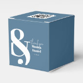 Chique minima Pastel Blauwe Geschenkdoos met Moder Bedankdoosjes (Voorkant Zijde)