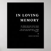 Chique, minimaal in liefdevolle geheugen zwart bru poster (Voorkant)