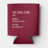 Chique Minimaal Museum Label Bruidsfeest Favorietj Blikjeskoeler (Voorkant)