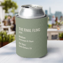 Chique Minimaal Museum Label Bruidsfeest Feest Fav Blikjeskoeler