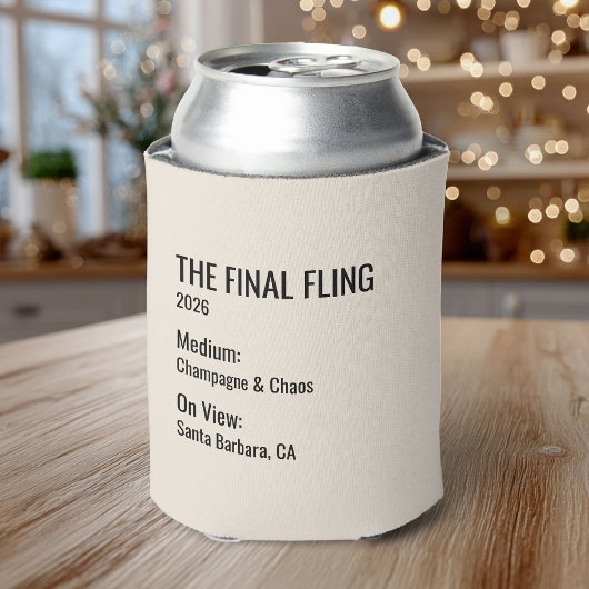 Chique Minimaal Museum Label Bruidsmeisjes Uitstap Blikjeskoeler