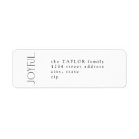 Chique minimaal zwart vrolijk kerst retour adres