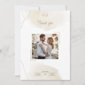 Chique minimale aangepaste foto dank u bruiloft bedankkaart (Voorkant)