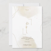 Chique minimale aangepaste foto dank u bruiloft bedankkaart (Achterkant)