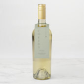 Chique Minimale Bruiloft Cheers Sage Groen ID1046 Flessenhanger (Op fles)