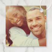 Chique minimale bruiloft monogram bedankjes labels (Achterkant)