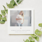 Chique minimale foto baby shower kaart