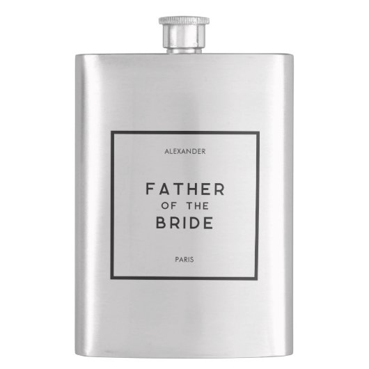 Chique minimale Franse monochrome vader van de bru Flacon (Voorkant)