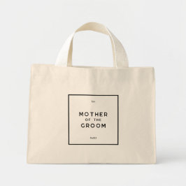 Chique minimale Franse Monogram Moeder van de brui Mini Tote Bag