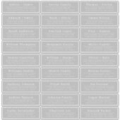 Chique minimale grijze adreslabels voor huwelijksg sticker (Voorkant)