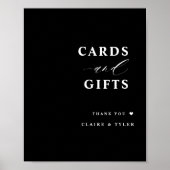 Chique, Minimale Kaarten en geschenken Zwart Trouw Poster (Voorkant)