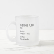 Chique minimale museumlabel feestje voor vrijgezel