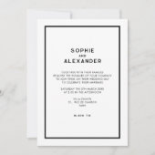 Chique minimale Parijse Frans monochroom bruiloft Kaart (Voorkant)