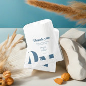 Chique minimale pastel blauwe bruiloft gunst tas bedankzakje