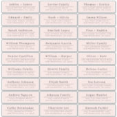 Chique minimale roze trouwgast adreslabels sticker (Voorkant)