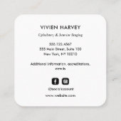 Chique minimale thuis staging meubels & inrichting vierkante visitekaartje (Achterkant)