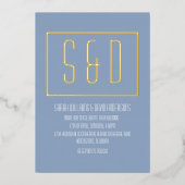 Chique minimalistisch modern script folie uitnodiging (Voorkant)