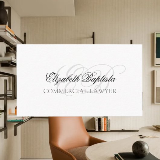 Chique minimalistisch professioneel monogram visitekaartje