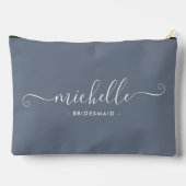 Chique minimalistisch staal blauw gepersonaliseerd etui (Achterkant)