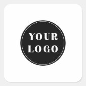 Chique, minimalistisch, stijlvol en  vierkante sticker (Voorkant)