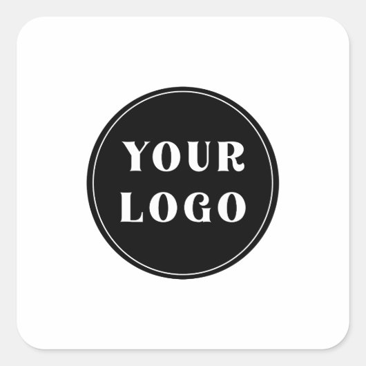 Chique, minimalistisch, stijlvol en  vierkante sticker (Voorkant)