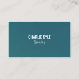 Chique minimalistische benzine blauw mat Visitekaa Visitekaartje