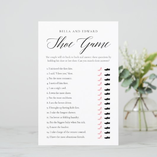 Chique minimalistische bruiloft koppels douche spe (Staand voorkant)