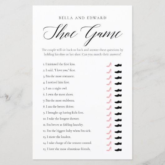 Chique minimalistische bruiloft koppels douche spe (Voorkant)