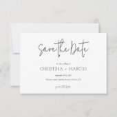 Chique Minimalistische Calligrafie Scriptie Foto B Save The Date (Voorkant)