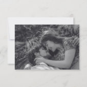 Chique Minimalistische Calligrafie Scriptie Foto B Save The Date (Achterkant)