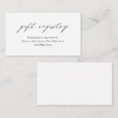 Chique Minimalistische Elegante Eenvoudige Cadeau  Informatiekaartje (Voorkant / Achterkant)