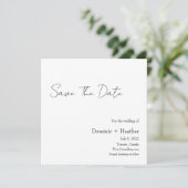 CHIQUE minimalistische elegantie Save The Date (Staand voorkant)