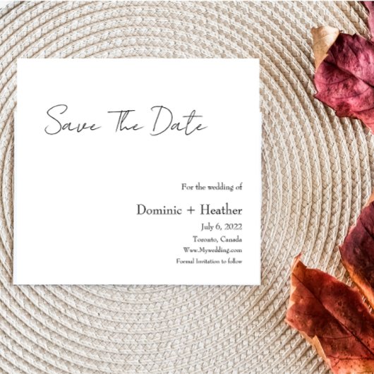 CHIQUE minimalistische elegantie Save The Date