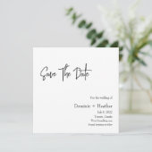 CHIQUE minimalistische elegantie Save The Date (Staand voorkant)