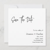 CHIQUE minimalistische elegantie Save The Date (Voorkant)