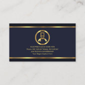 Chique minimalistische faux gouden lijnen visitekaartje (Achterkant)