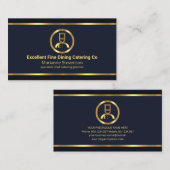 Chique minimalistische faux gouden lijnen visitekaartje (Voorkant / Achterkant)