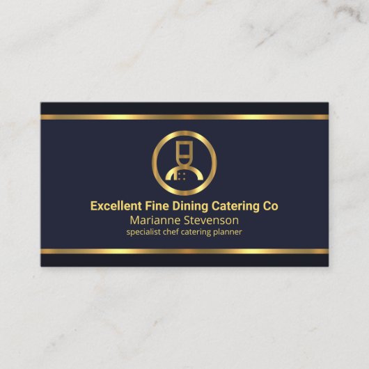 Chique minimalistische faux gouden lijnen visitekaartje (Voorkant)