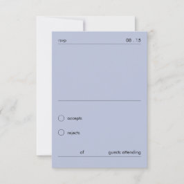 Chique Minimalistische Franse Grijze Trouw-RSVP  RSVP Kaartje
