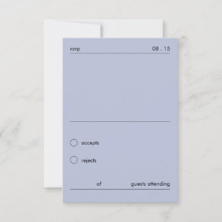 Chique Minimalistische Franse Grijze Trouw-RSVP RSVP Kaartje