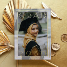 Chique minimalistische gouden folie afstudeeruitno