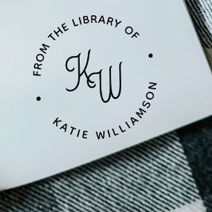 Chique minimalistische Initialen rond typografie b Zelfinktende Stempel