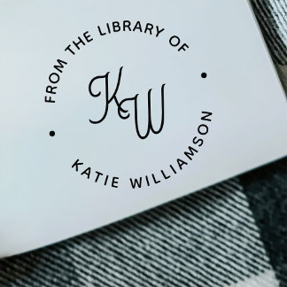 Chique minimalistische Initialen rond typografie b Zelfinktende Stempel