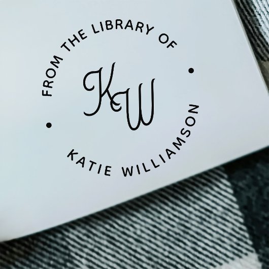 Chique minimalistische Initialen rond typografie b Zelfinktende Stempel