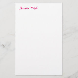 Chique minimalistische kalligrafie aangepaste naam briefpapier
