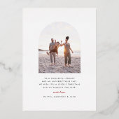 Chique minimalistische kalligrafie boog vrolijk ke folie feestdagenkaart (Achterkant)