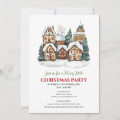 Chique minimalistische kerstscène kerstdiners kaart (Voorkant)